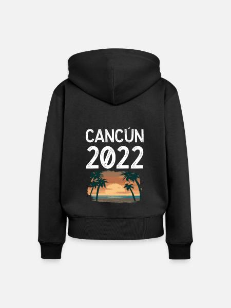 Cancun 2022 - Frauen Premium Bio Zip Hoodie - Schwarz