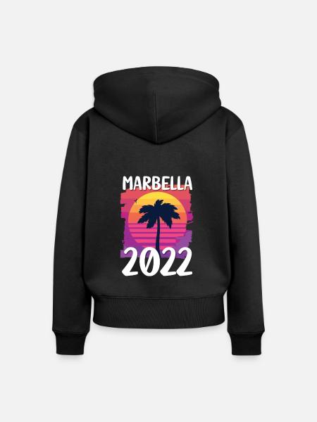 Marbella 2022 - Frauen Premium Bio Zip Hoodie - Schwarz