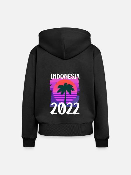 Indonesia 2022 - Frauen Premium Bio Zip Hoodie - Schwarz