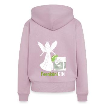 GIN FeenköniGIN - Geschenk für Gin Verkostungen Wa - Frauen Premium Bio Zip Hoodie - Altrosa - Hinten - Julia (174cm)