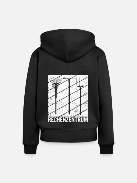 Rechenzentrum - Frauen Premium Bio Zip Hoodie - Schwarz