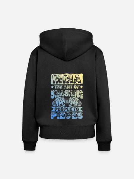 Mma Mixed matrial arts - Frauen Premium Bio Zip Hoodie - Schwarz