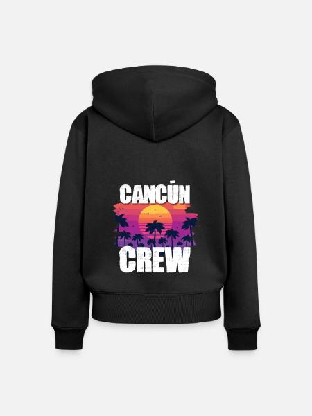 Cancun Urlaub - Frauen Premium Bio Zip Hoodie - Schwarz