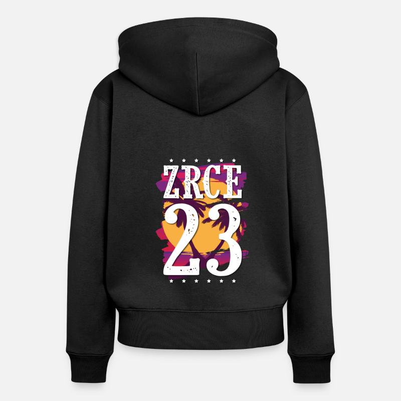 Zrce 23 Maillot 2023 - Sweat à capuche zippé Premium bio Femme - noir
