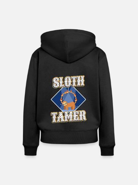 Sloth Tamer - Frauen Premium Bio Zip Hoodie - Schwarz