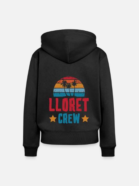Lloret De Mar Crew - Frauen Premium Bio Zip Hoodie - Schwarz