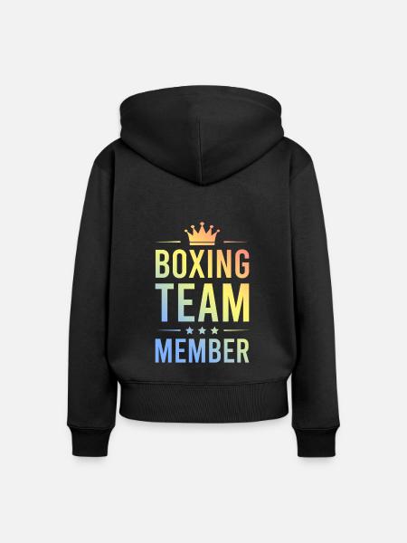 Boxing Team Bunt - Frauen Premium Bio Zip Hoodie - Schwarz