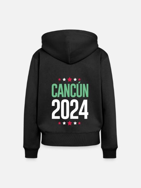 Cancun 2024 Mexico - Frauen Premium Bio Zip Hoodie - Schwarz
