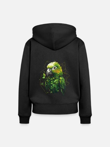 Wellensittich Sittich - Frauen Premium Bio Zip Hoodie - Schwarz