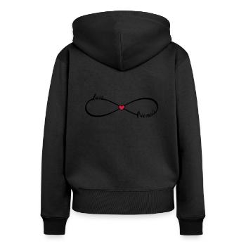 meilleurs amis pour toujours BFF Meilleurs amis Infinity 8 - Sweat à capuche zippé Premium bio Femme - noir - Dos - Julia (174cm)
