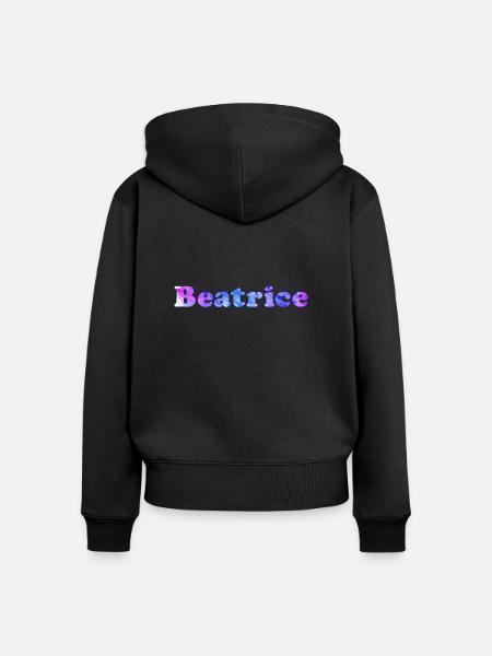 Name: Beatrice - Frauen Premium Bio Zip Hoodie - Schwarz