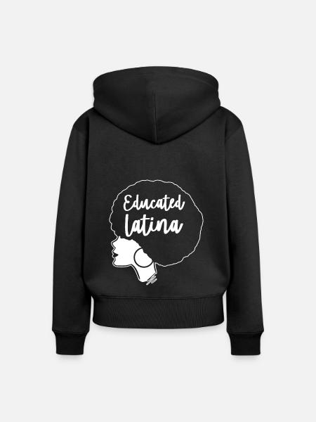 Afro Latina - Frauen Premium Bio Zip Hoodie - Schwarz