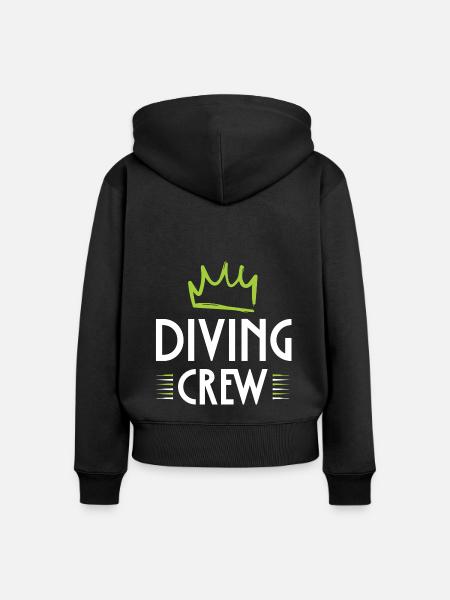 Diving Crew - Frauen Premium Bio Zip Hoodie - Schwarz