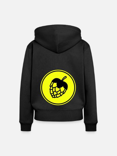 Bier zapfen icon - Frauen Premium Bio Zip Hoodie - Schwarz