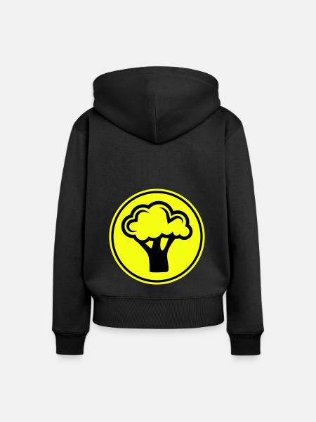 Brokkoli Gemüse - Frauen Premium Bio Zip Hoodie - Schwarz