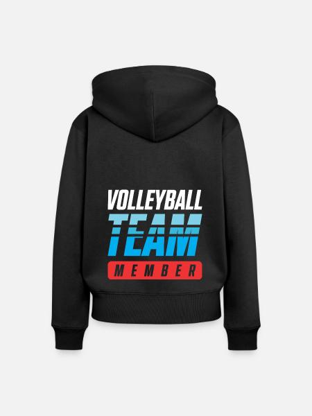 Volleyball Team - Frauen Premium Bio Zip Hoodie - Schwarz