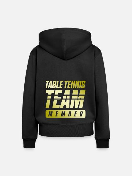 Table Tennis Team - Frauen Premium Bio Zip Hoodie - Schwarz