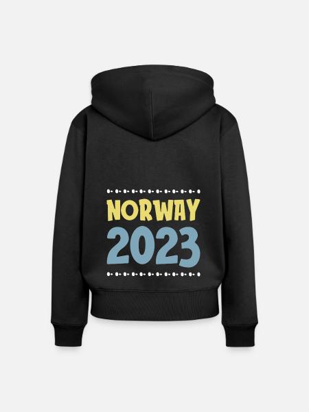 Norway 2023 - Frauen Premium Bio Zip Hoodie - Schwarz