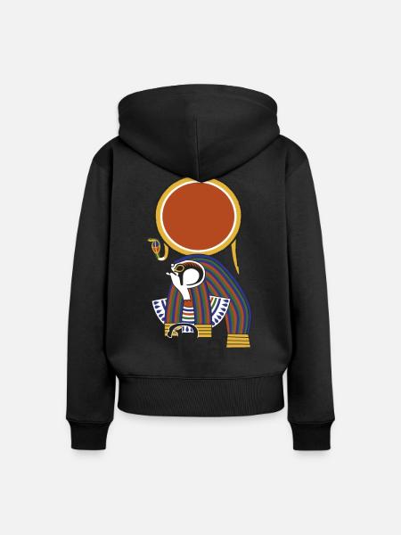 Ra Sun God - Women's Premium Organic Zip Hoodie - black