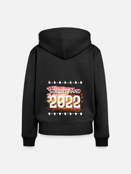 Goldstrand 2022 - Frauen Premium Bio Zip Hoodie - Schwarz