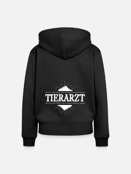 Tierarzt Beruf - Frauen Premium Bio Zip Hoodie - Schwarz