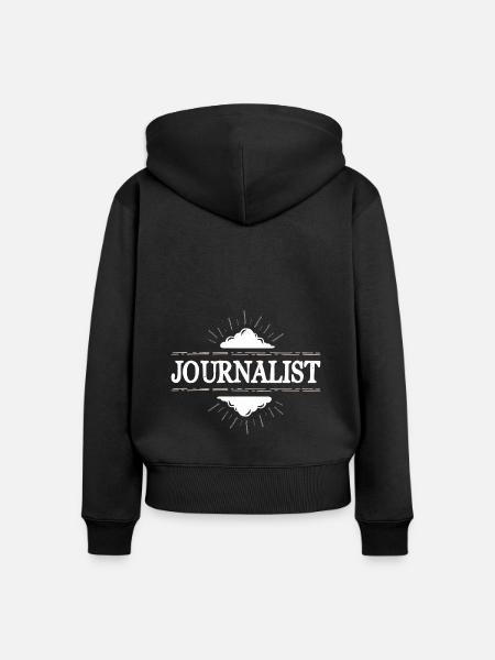Journalist Beruf - Frauen Premium Bio Zip Hoodie - Schwarz
