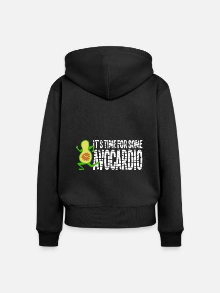 Avocado - Frauen Premium Bio Zip Hoodie - Schwarz