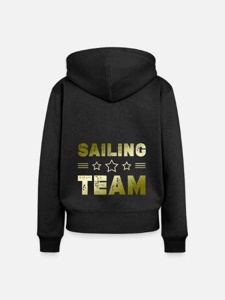Sailing Team - Frauen Premium Bio Zip Hoodie - Schwarz