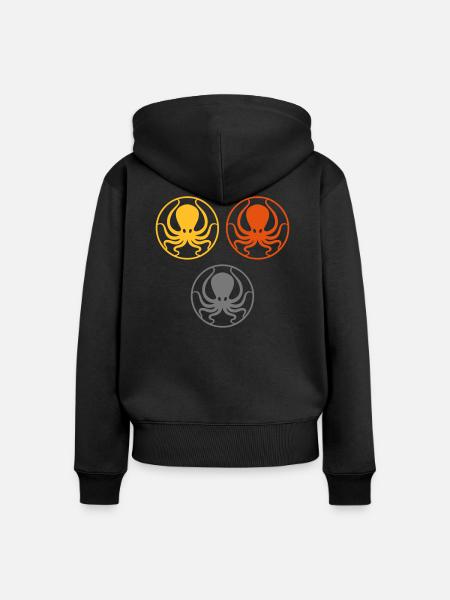 Tintenfisch - Frauen Premium Bio Zip Hoodie - Schwarz