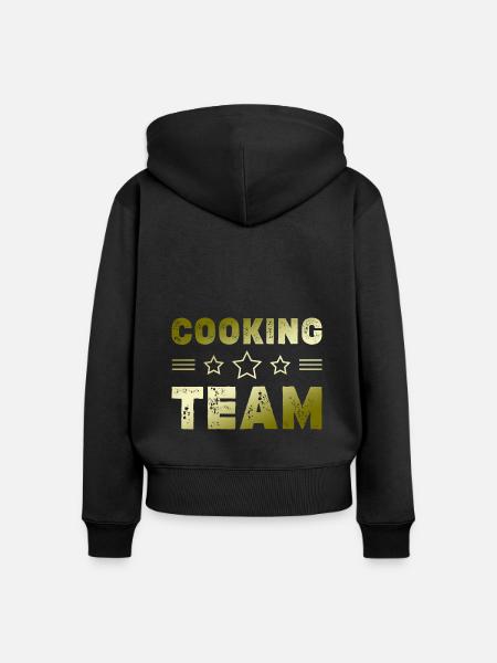 Cooking Team - Frauen Premium Bio Zip Hoodie - Schwarz