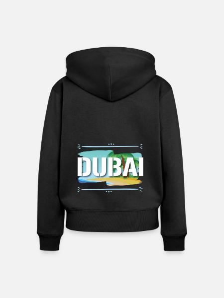 Dubai - Frauen Premium Bio Zip Hoodie - Schwarz