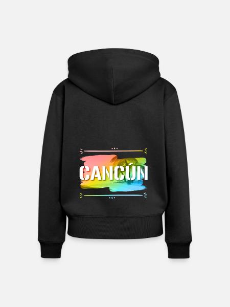 Cancun - Frauen Premium Bio Zip Hoodie - Schwarz