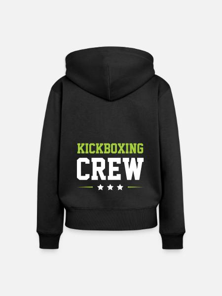 Kickboxing Crew - Frauen Premium Bio Zip Hoodie - Schwarz