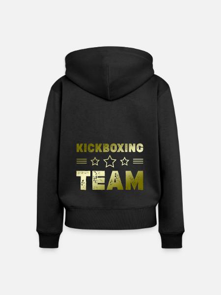 Kickboxing Team - Frauen Premium Bio Zip Hoodie - Schwarz