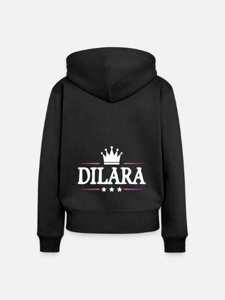 Dilara - Frauen Premium Bio Zip Hoodie - Schwarz
