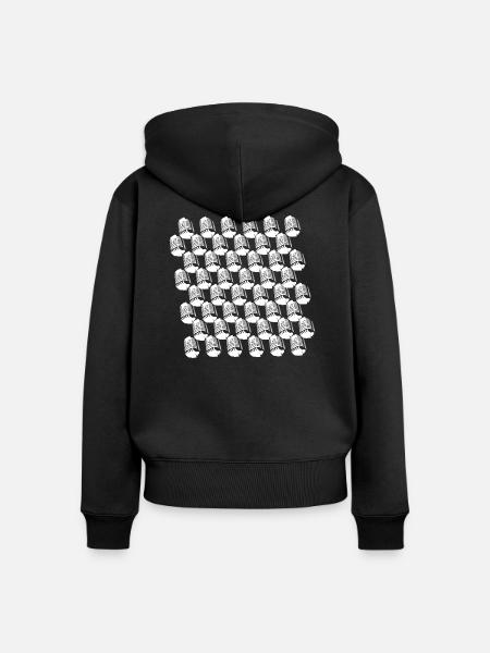 Mikrofone - Frauen Premium Bio Zip Hoodie - Schwarz