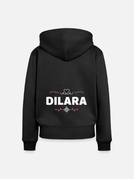 Dilara - Frauen Premium Bio Zip Hoodie - Schwarz