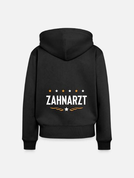 Zahnarzt Beruf - Frauen Premium Bio Zip Hoodie - Schwarz