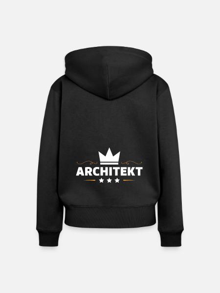 Architekt Beruf - Frauen Premium Bio Zip Hoodie - Schwarz