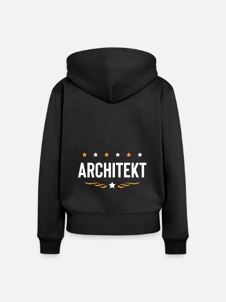Architekt Beruf - Frauen Premium Bio Zip Hoodie - Schwarz
