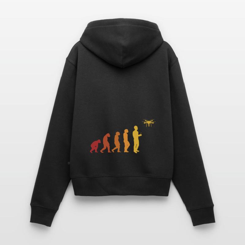 Evolution Drohne Drohnenpilot Evolution Frauen Premium Bio Zip Hoodie