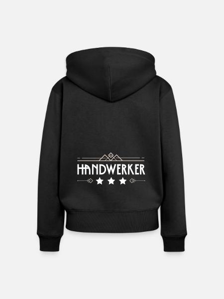 Handwerker Beruf - Frauen Premium Bio Zip Hoodie - Schwarz