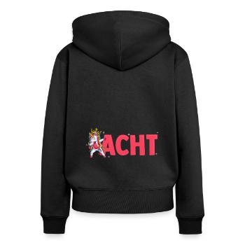 8. Geburtstag Reiterin Geschenk Pferde Fan 8 Jahre - Frauen Premium Bio Zip Hoodie - Schwarz - Hinten - Julia (174cm)