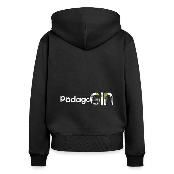 PädagoGIN - Geschenk für Gin Liebhaberin Verkostun - Frauen Premium Bio Zip Hoodie - Schwarz - Hinten - Julia (174cm)