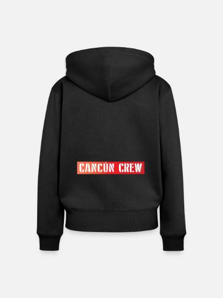 Cancun Crew - Frauen Premium Bio Zip Hoodie - Schwarz