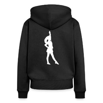 Karneval Garde Tanzen Fasching - Frauen Premium Bio Zip Hoodie - Schwarz - Hinten - Julia (174cm)