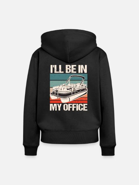 Ponton Boot - Frauen Premium Bio Zip Hoodie - Schwarz
