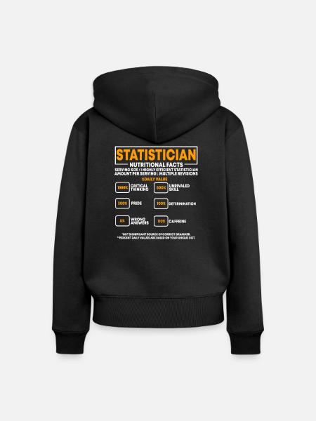 Statistiker - Frauen Premium Bio Zip Hoodie - Schwarz