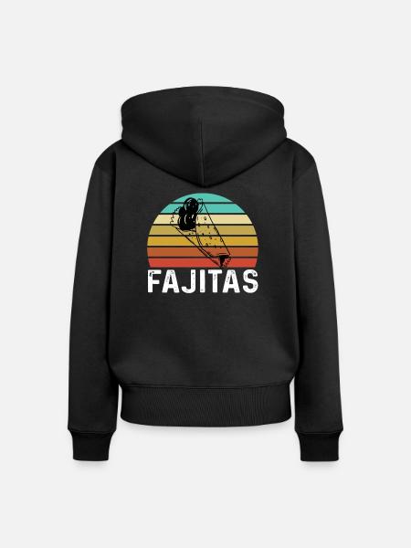 Fajita - Frauen Premium Bio Zip Hoodie - Schwarz