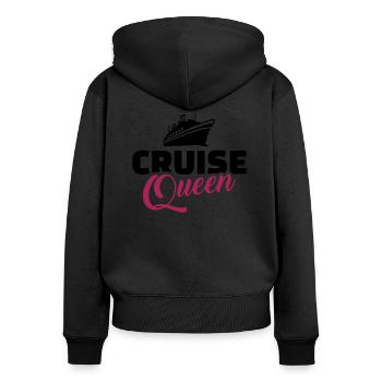 cruise - Women's Premium Organic Zip Hoodie - black - Back - Julia (174cm)